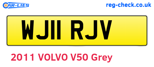 WJ11RJV are the vehicle registration plates.