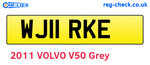 WJ11RKE are the vehicle registration plates.