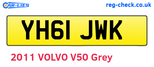 YH61JWK are the vehicle registration plates.