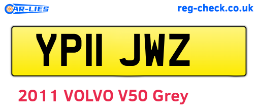 YP11JWZ are the vehicle registration plates.