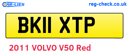 BK11XTP are the vehicle registration plates.