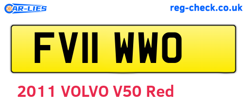 FV11WWO are the vehicle registration plates.