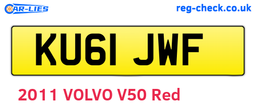 KU61JWF are the vehicle registration plates.