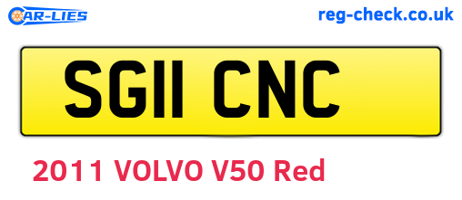SG11CNC are the vehicle registration plates.
