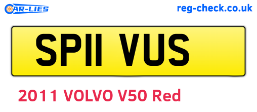 SP11VUS are the vehicle registration plates.