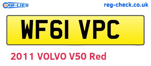 WF61VPC are the vehicle registration plates.