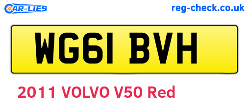 WG61BVH are the vehicle registration plates.