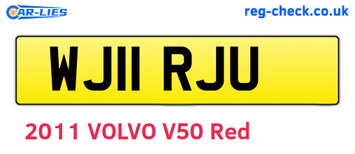 WJ11RJU are the vehicle registration plates.