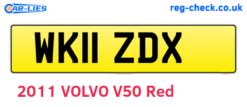 WK11ZDX are the vehicle registration plates.