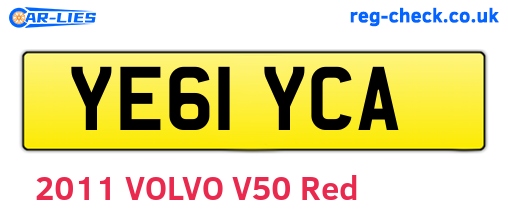 YE61YCA are the vehicle registration plates.