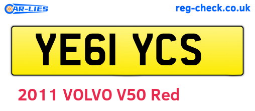 YE61YCS are the vehicle registration plates.