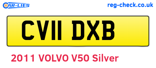 CV11DXB are the vehicle registration plates.