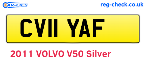 CV11YAF are the vehicle registration plates.
