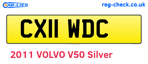 CX11WDC are the vehicle registration plates.