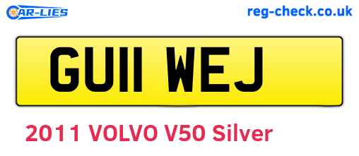 GU11WEJ are the vehicle registration plates.