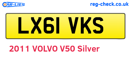 LX61VKS are the vehicle registration plates.