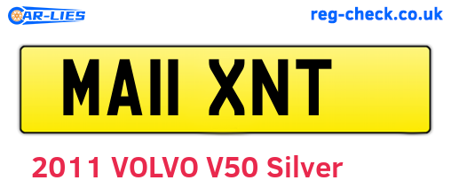 MA11XNT are the vehicle registration plates.