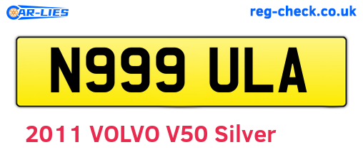 N999ULA are the vehicle registration plates.
