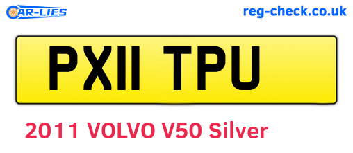 PX11TPU are the vehicle registration plates.