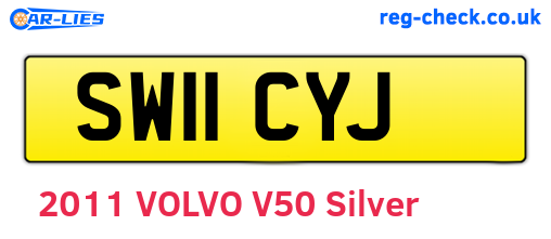 SW11CYJ are the vehicle registration plates.