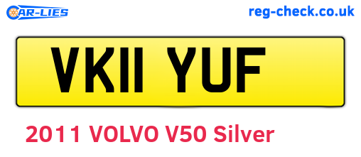 VK11YUF are the vehicle registration plates.