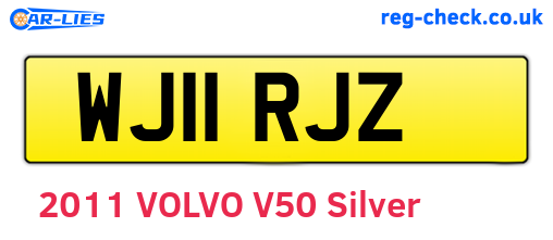 WJ11RJZ are the vehicle registration plates.