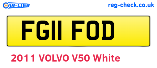 FG11FOD are the vehicle registration plates.