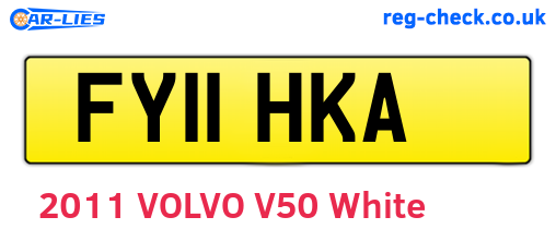 FY11HKA are the vehicle registration plates.