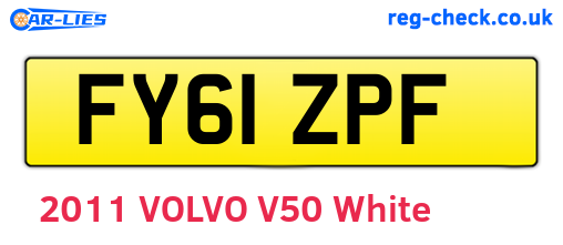 FY61ZPF are the vehicle registration plates.