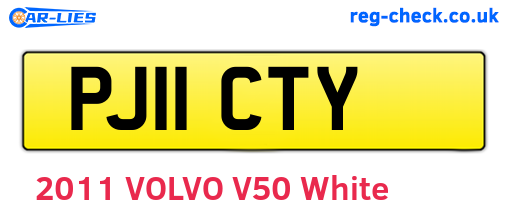 PJ11CTY are the vehicle registration plates.