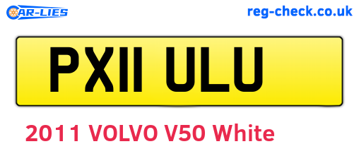 PX11ULU are the vehicle registration plates.
