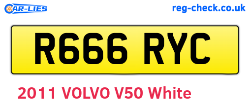 R666RYC are the vehicle registration plates.