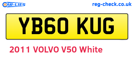 YB60KUG are the vehicle registration plates.