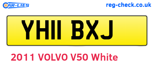 YH11BXJ are the vehicle registration plates.
