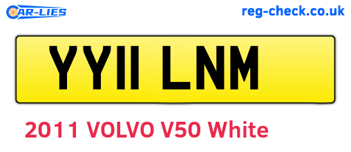 YY11LNM are the vehicle registration plates.
