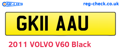GK11AAU are the vehicle registration plates.