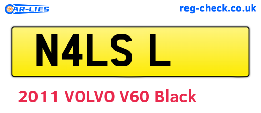 N4LSL are the vehicle registration plates.