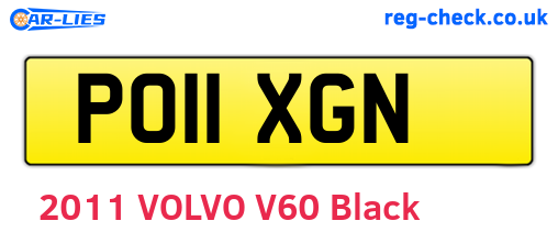 PO11XGN are the vehicle registration plates.