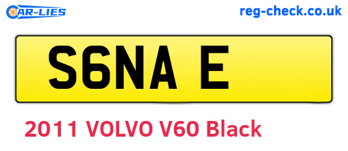 S6NAE are the vehicle registration plates.