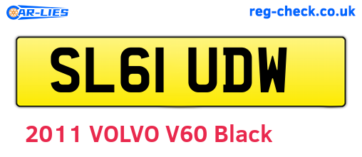 SL61UDW are the vehicle registration plates.