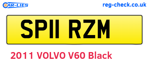 SP11RZM are the vehicle registration plates.