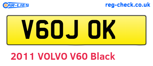 V60JOK are the vehicle registration plates.