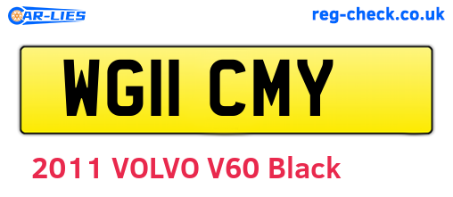 WG11CMY are the vehicle registration plates.