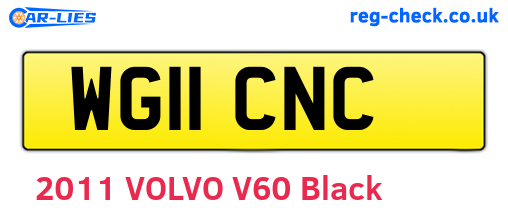 WG11CNC are the vehicle registration plates.