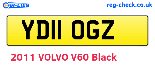 YD11OGZ are the vehicle registration plates.