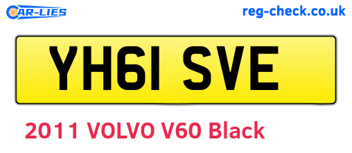 YH61SVE are the vehicle registration plates.