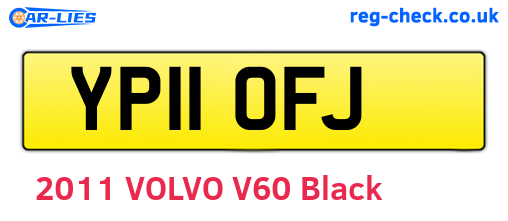 YP11OFJ are the vehicle registration plates.