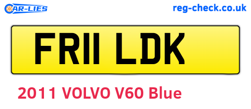 FR11LDK are the vehicle registration plates.