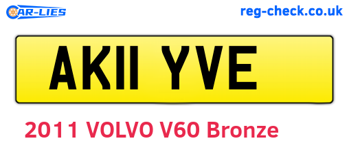 AK11YVE are the vehicle registration plates.