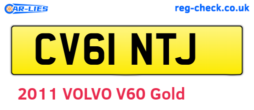 CV61NTJ are the vehicle registration plates.